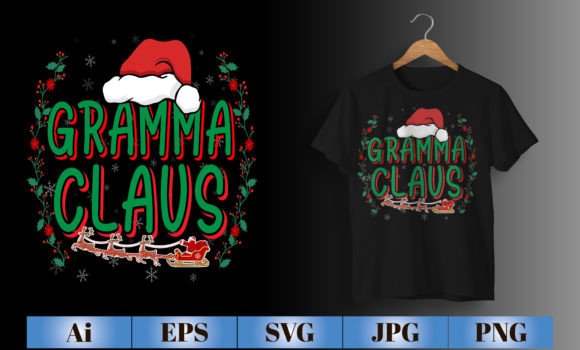 Download Gramma Claus - T-shirt Design - Premium Resources
