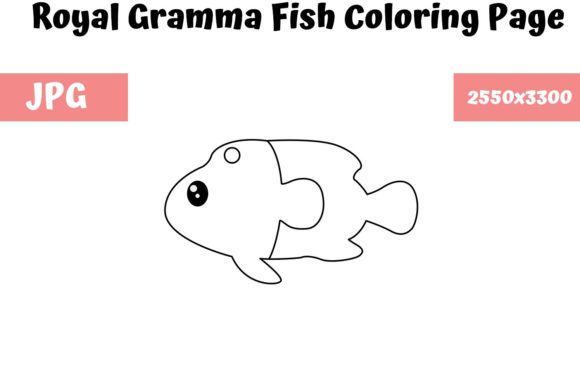 Download Royal Gramma Fish - Coloring Page Kids - Premium Resources