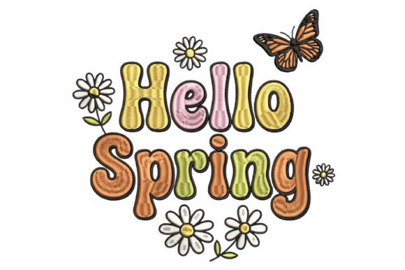 Download Hello Spring Embroidery Designs - Spring embroidery Collection